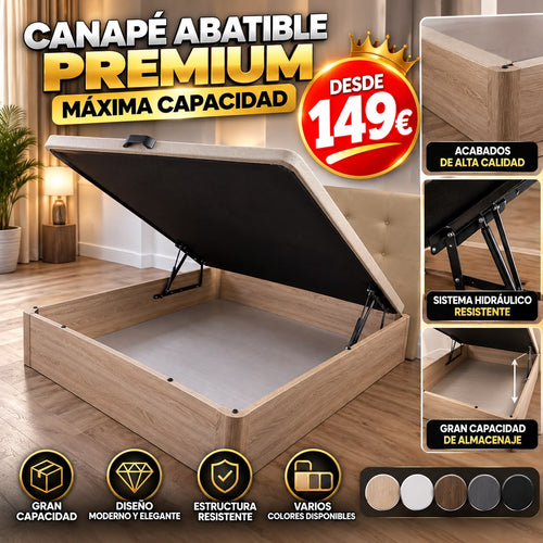Canapé abatible PREMIUM - máxima capacidad